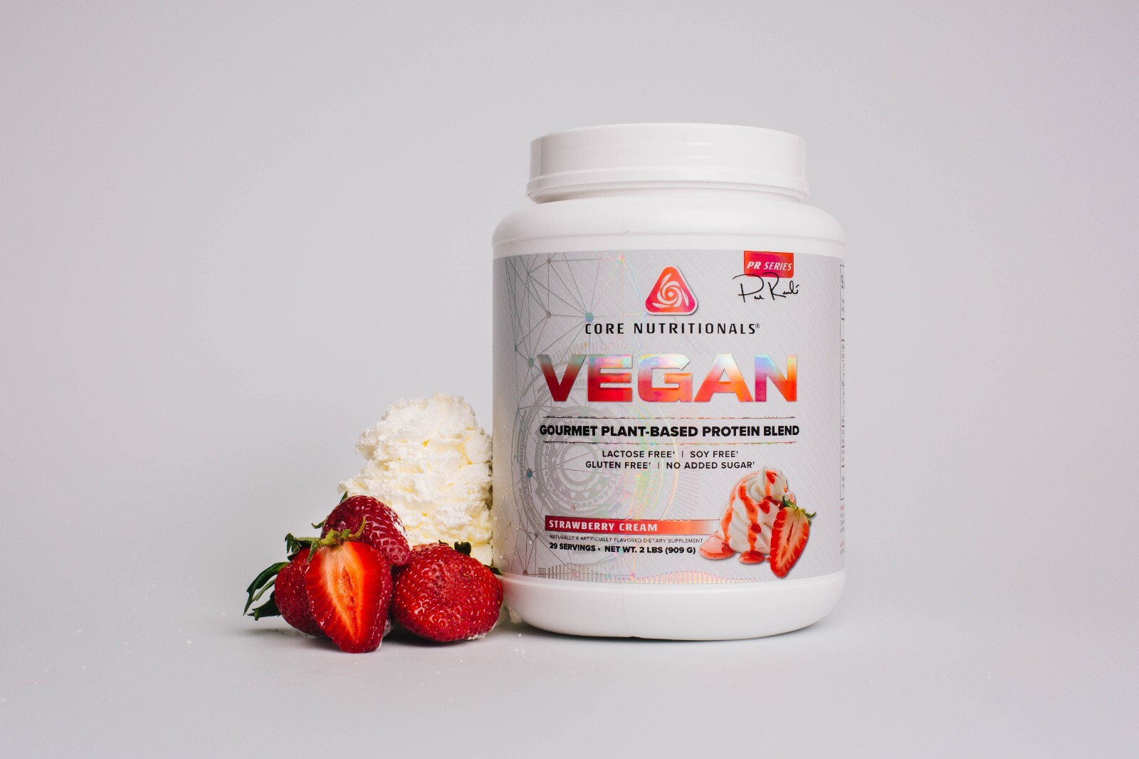 Core Nutritionals VEGAN Plant-Based Protein Blend – 29 Serv – Strawberry Cream
