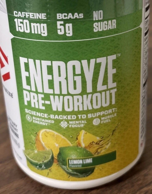Energyze™ Pre-Workout, Lemon Lime, 14.1 oz (400 g) Lot Of 3 (10/26)