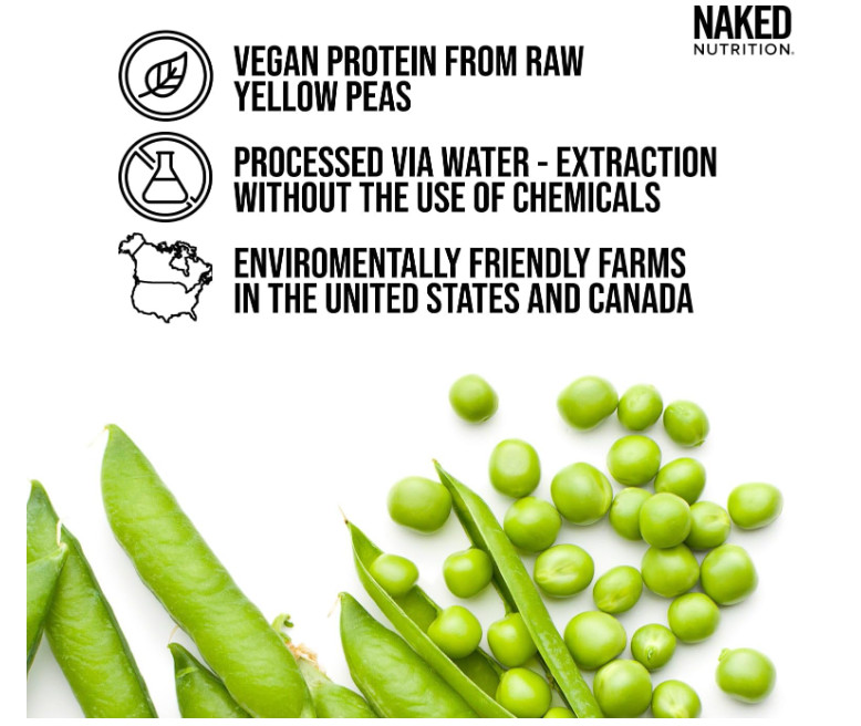 Naked Pea Protein Powder 5LB Unflavored Vegan NSF 76 Servings