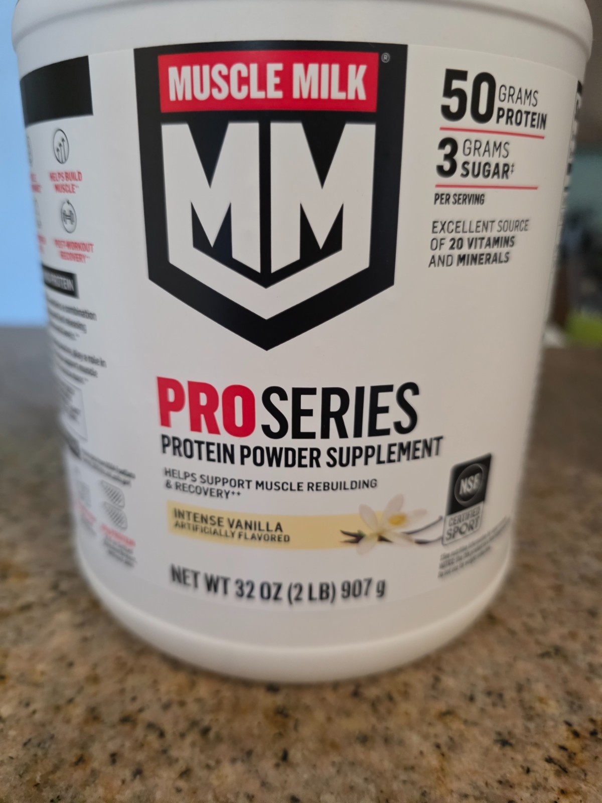Muscle Milk Pro Series Protein Powder Supplement – Intense Vanilla, exp 3/2027