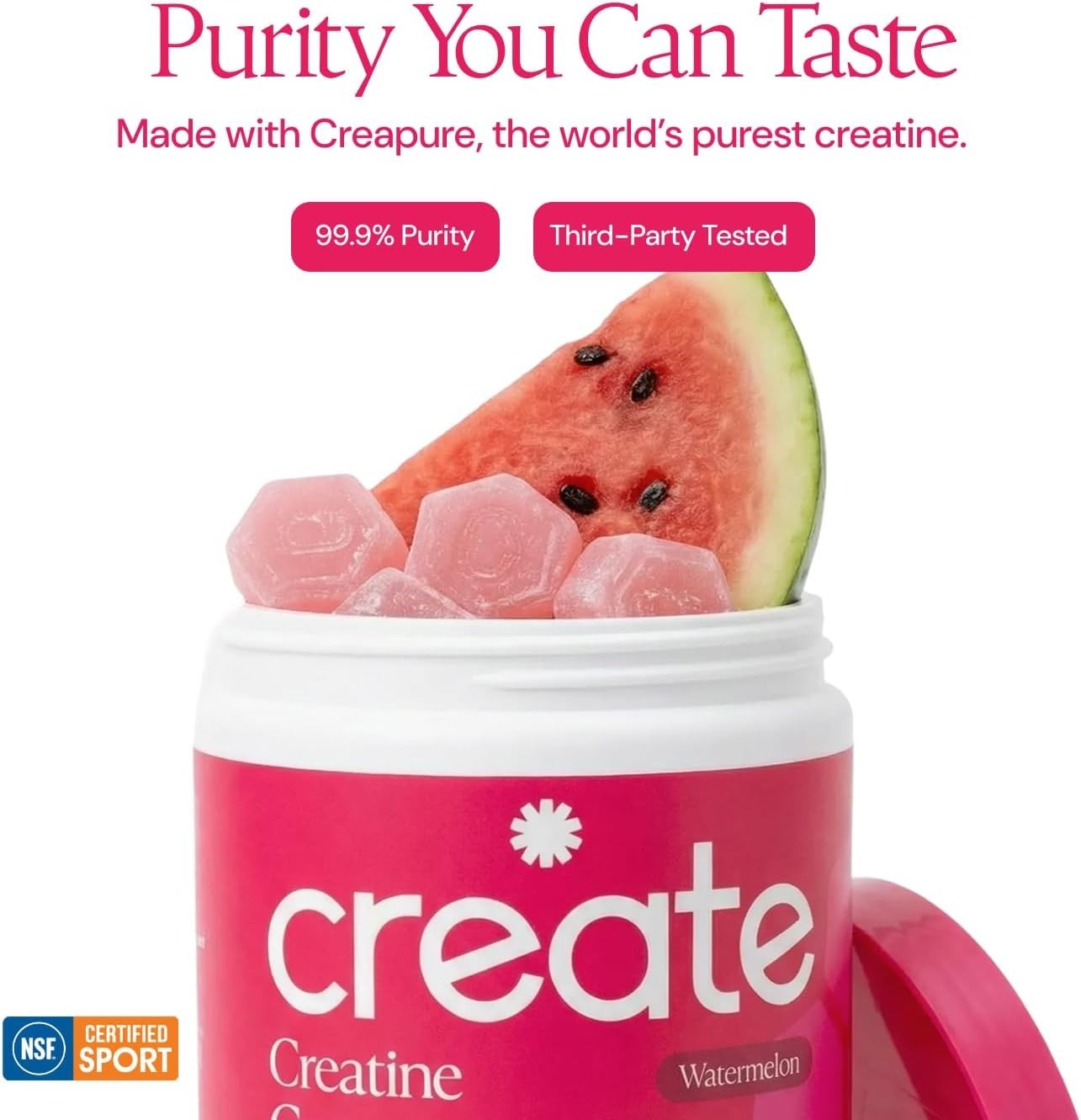 Create Creatine Monohydrate Gummies for Men & Women, Boost Focus, Strength, and