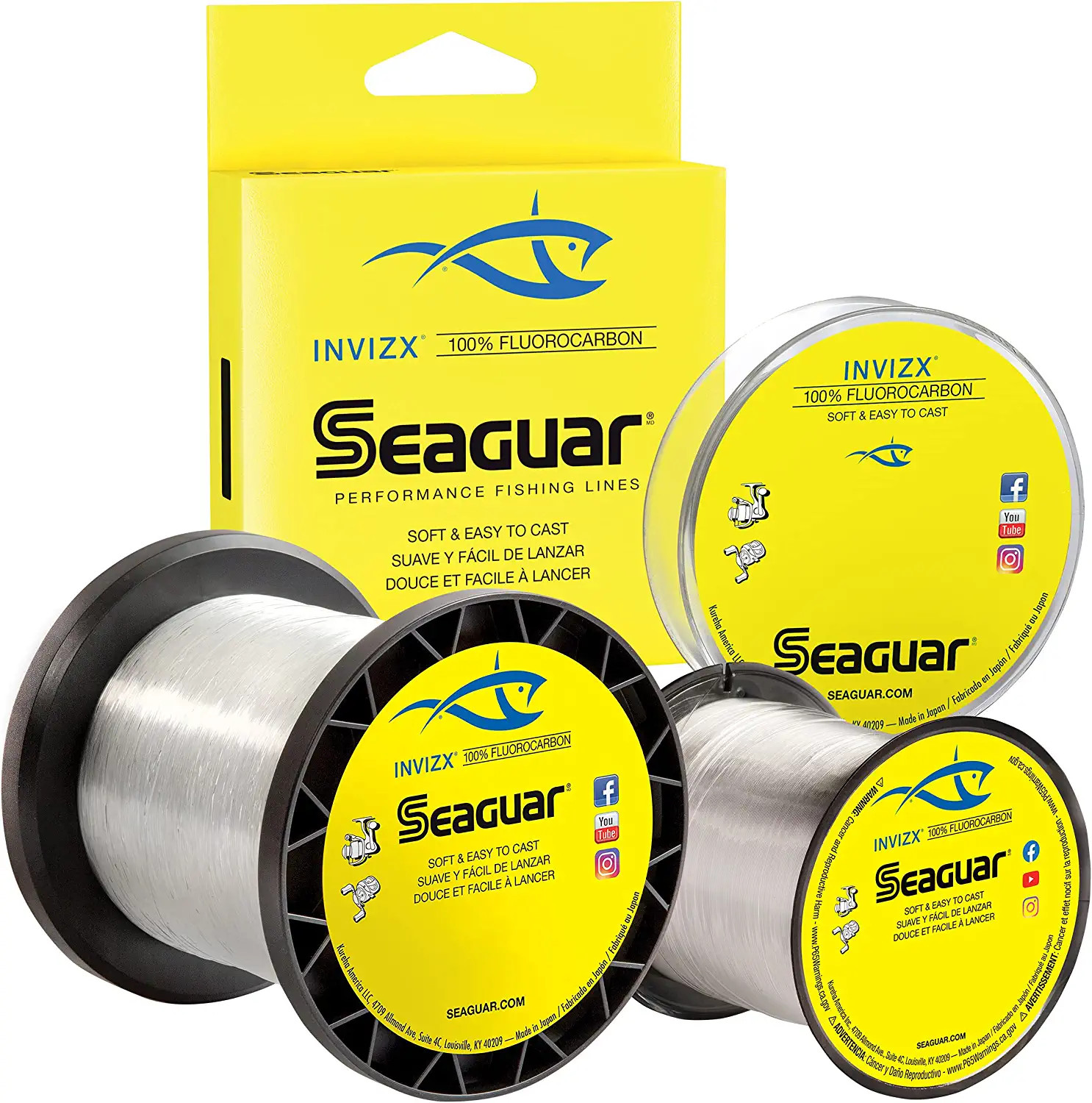 Invizx 100% Fluorocarbon 200 Yard Fishing Line (12-Pound)