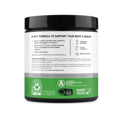 Optimum Nutrition Creatine+ Dietary Supplement Powder – Strawberry Peach