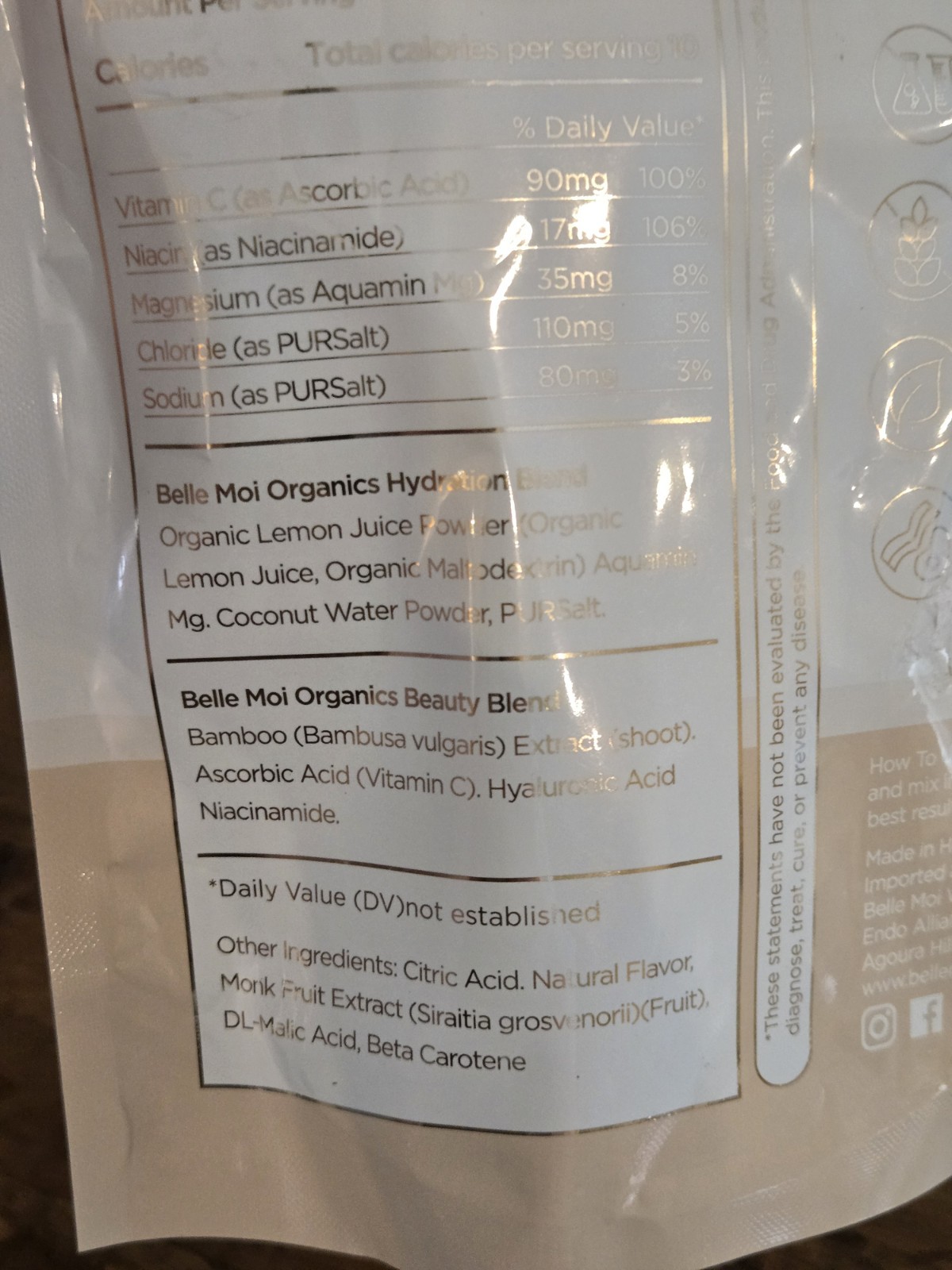 42 ct Belle Moi Electrolyte Hydration Lemon 🍋 Mix BB 4/26 Retails $99 B202