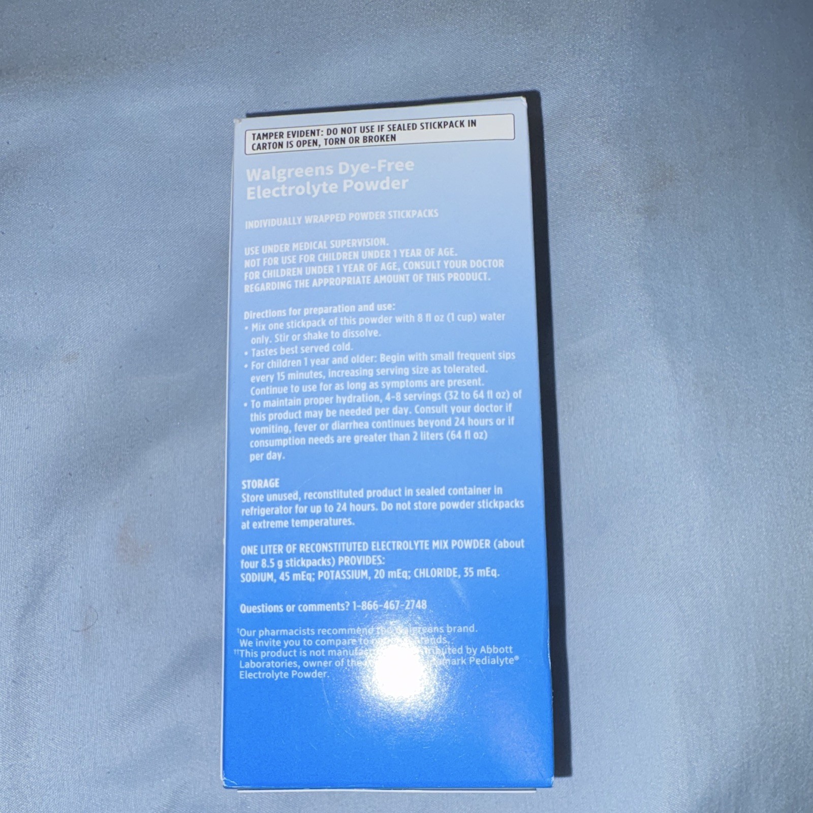 Walgreens Dye-Free Electrolyte Powder Stickpacks Strawberry 8 Packs 2.4 oz