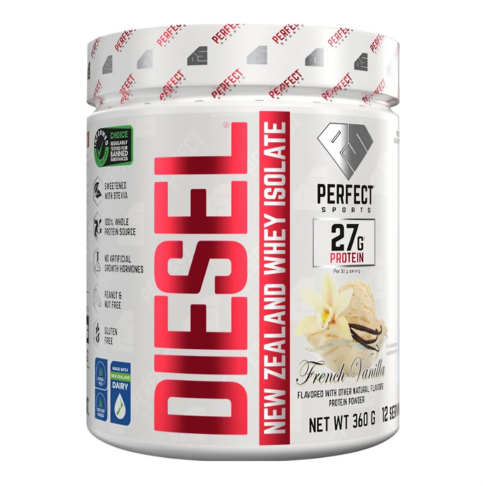 PERFECT SPORTS Diesel 100% New Zealand Whey Protein Isolate French Vanilla 360 g