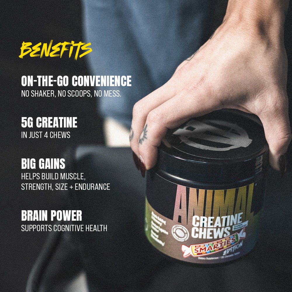 Universal Nutrition ANIMAL Creatine Chews Monohydrate 120 Fruit Punch Chews 2/25