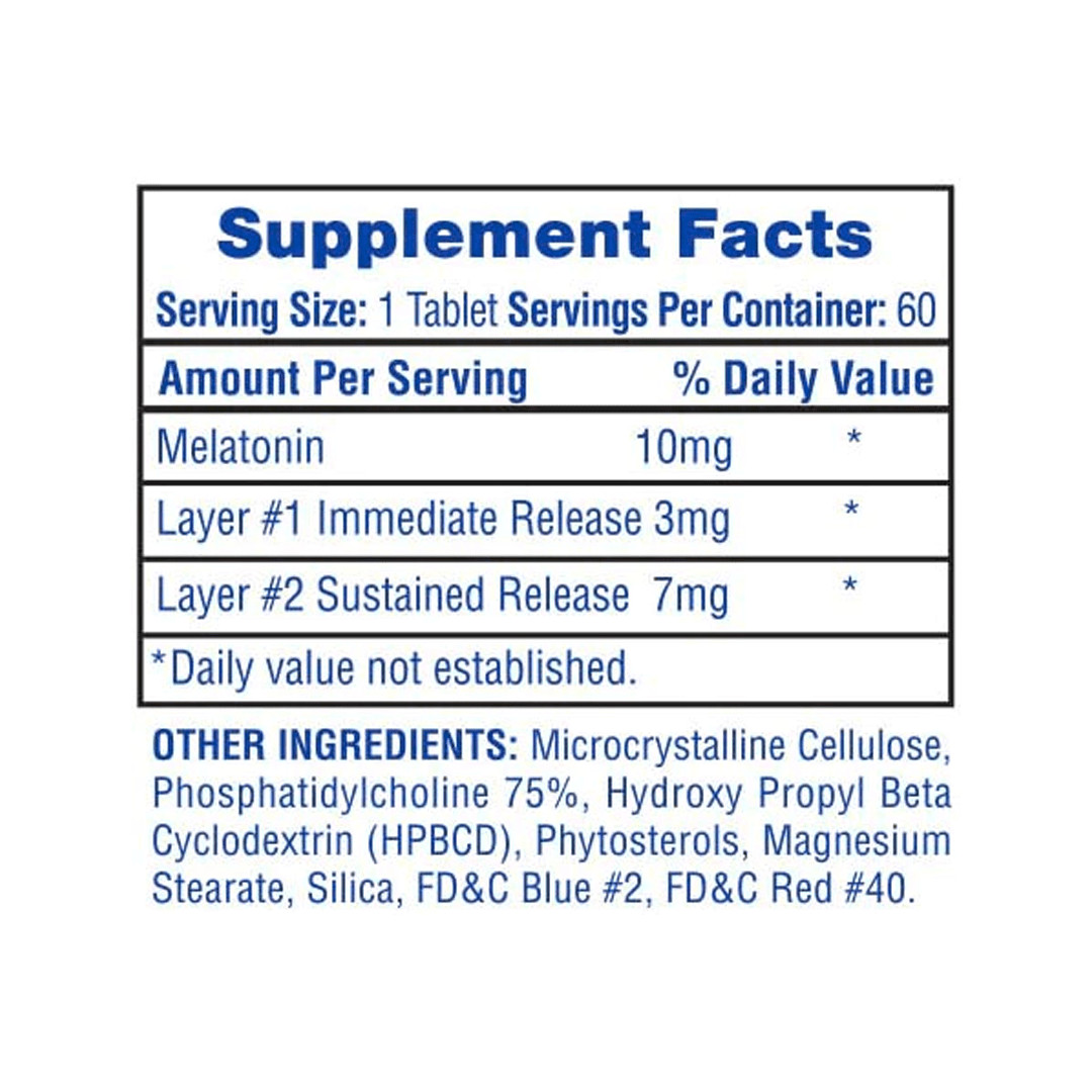 Hi-Tech Pharmaceuticals – Melatonin – Drug-Free Nighttime Sleep AID – 60 Tablets