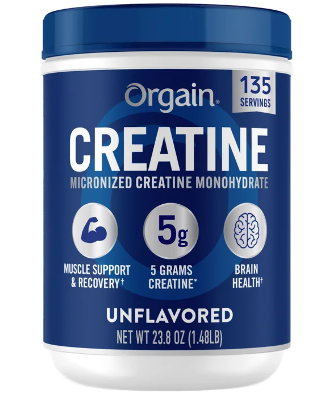 Orgain Creatine Monohydrate Powder Unflavored 5g 135 Servings 23.8 oz 1.48 lb