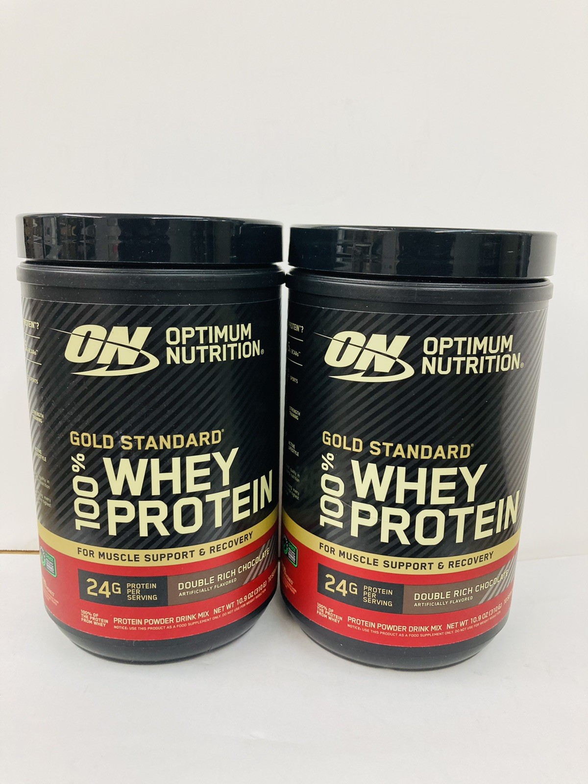 Optimum Nutrition Gold Standard Whey Protein Double Rich CHOCLATE 10.9oz X 2