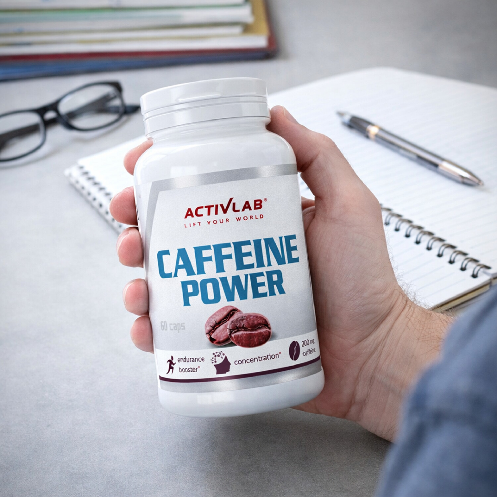 CAFFEINE Pills – Pre-Workout Energy Pills – Dietary & Gym Supplement Preworkout