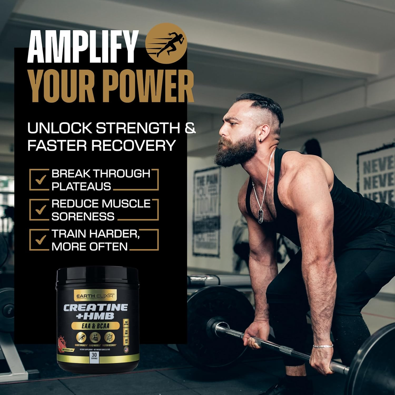 Creatine HMB Supplements for Men and Women W/Essential Amino Acids | EAA & BCAA