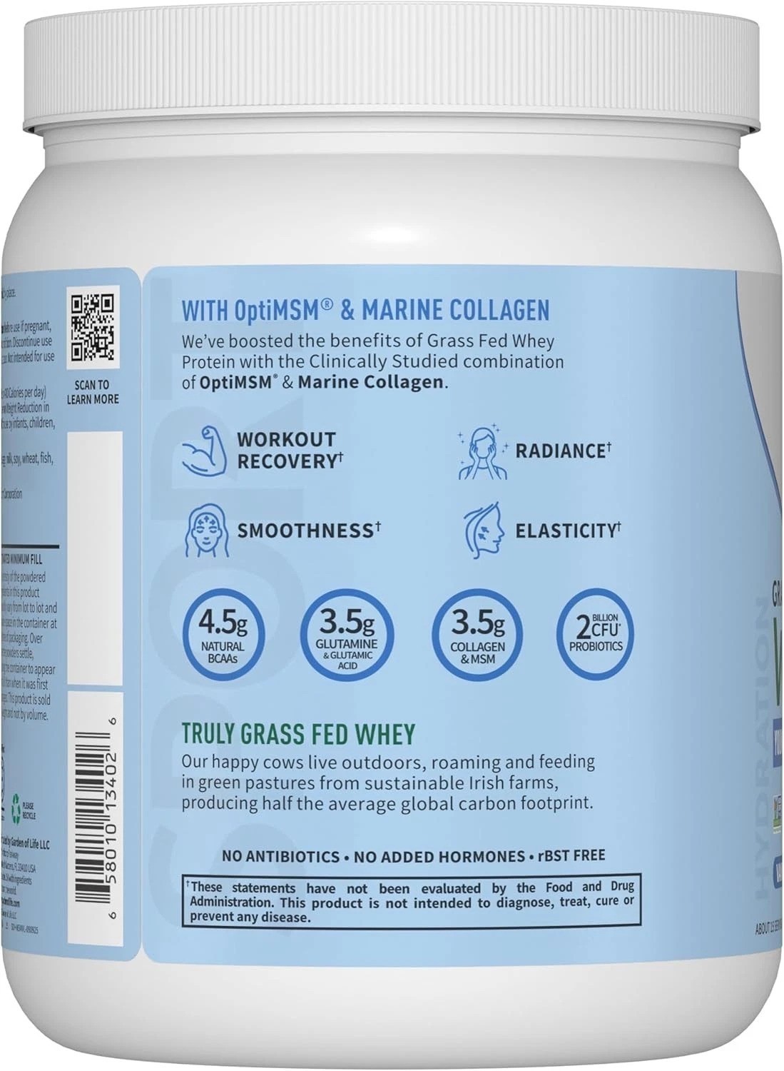 Sport, Grass Fed Whey+, Vanilla, 1 lb 0.14 oz 457.5 g
