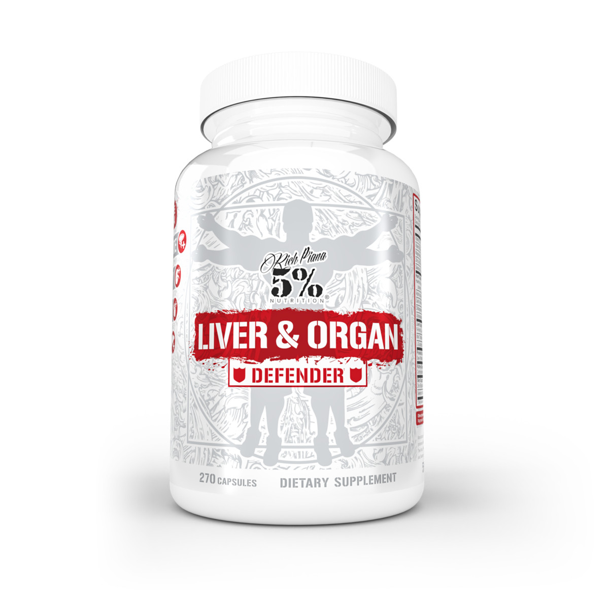 5% Nutrition Rich Piana | Liver & Organ Defender 270 Capsules NEW FORMULA!!