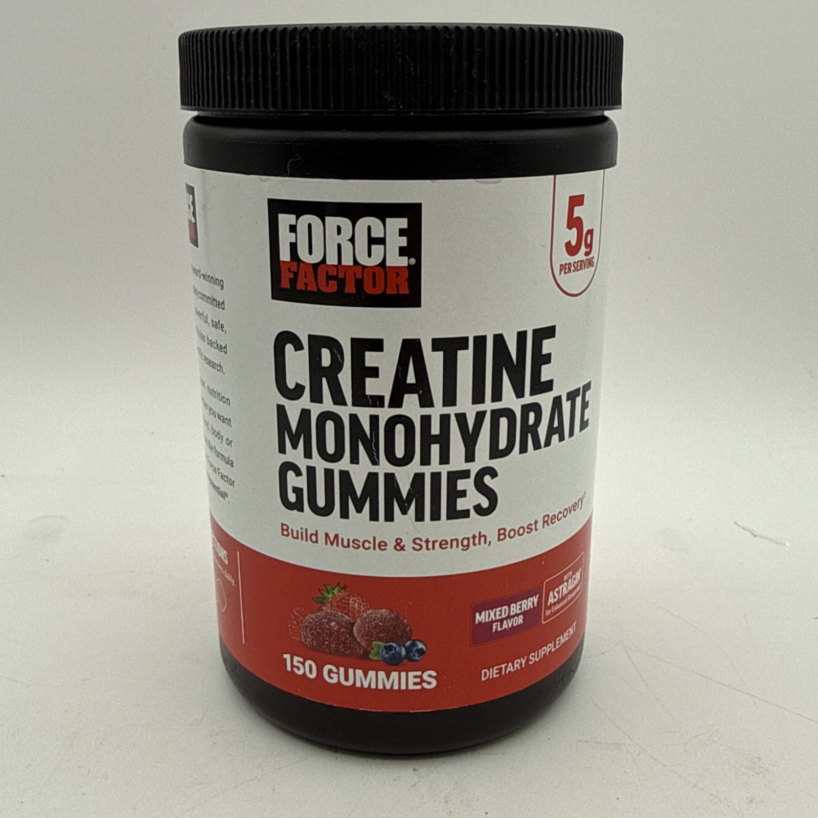 Force Factor Creatine Monohydrate Gummies 150ct 5g Dose EXP 11/2026