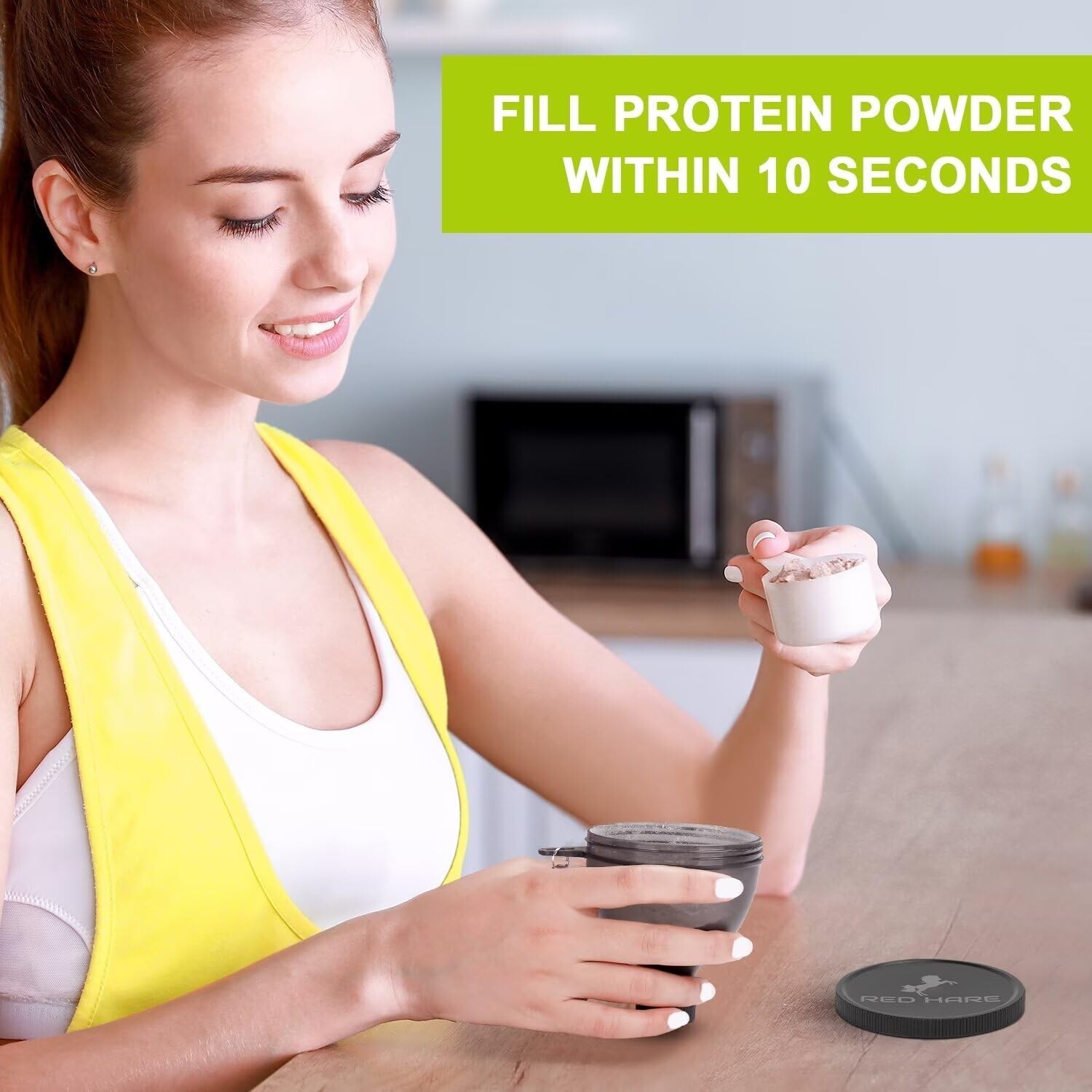 [4 Pack] Funnels for Filling Water Bottles with Protein Powder, 3 Compartment Pi