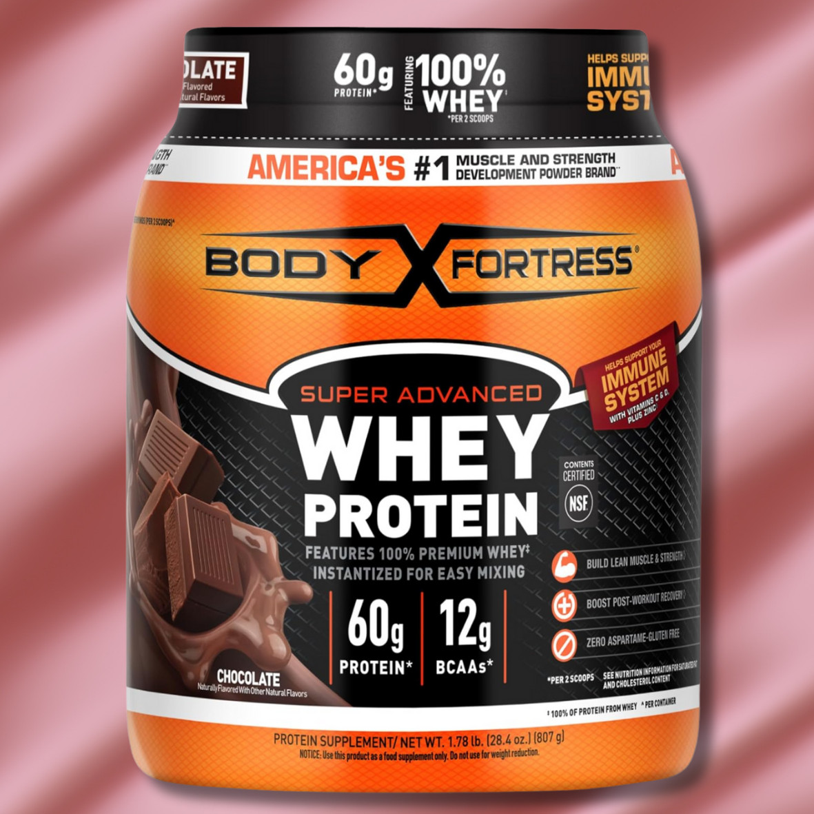 Super Advanced Whey Protein Powder, Chocolate, 1.78 lbs，new