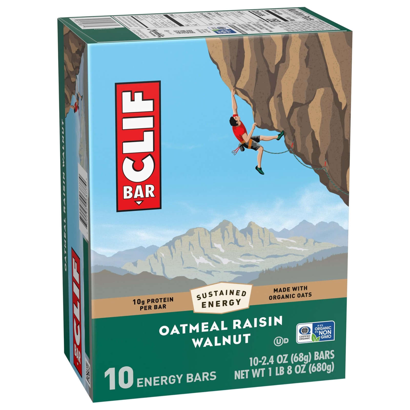 CLIF BAR – Energy Protein Bars – 10 Count (Pack of 1), Oatmeal Raisin Walnut