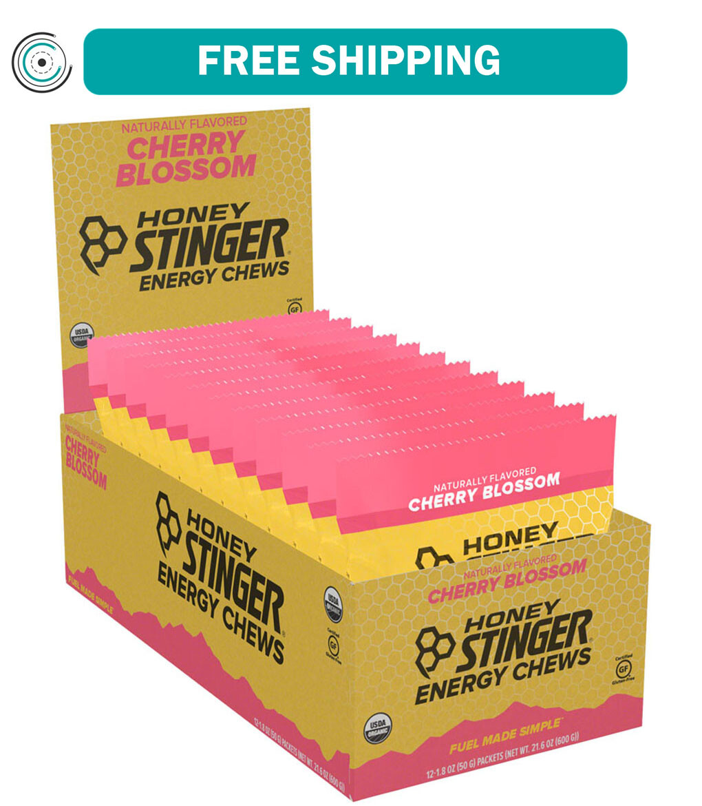 Honey Stinger Certified Organic Energy Chews Cherry Blossom Bx of 12 Gluten Free