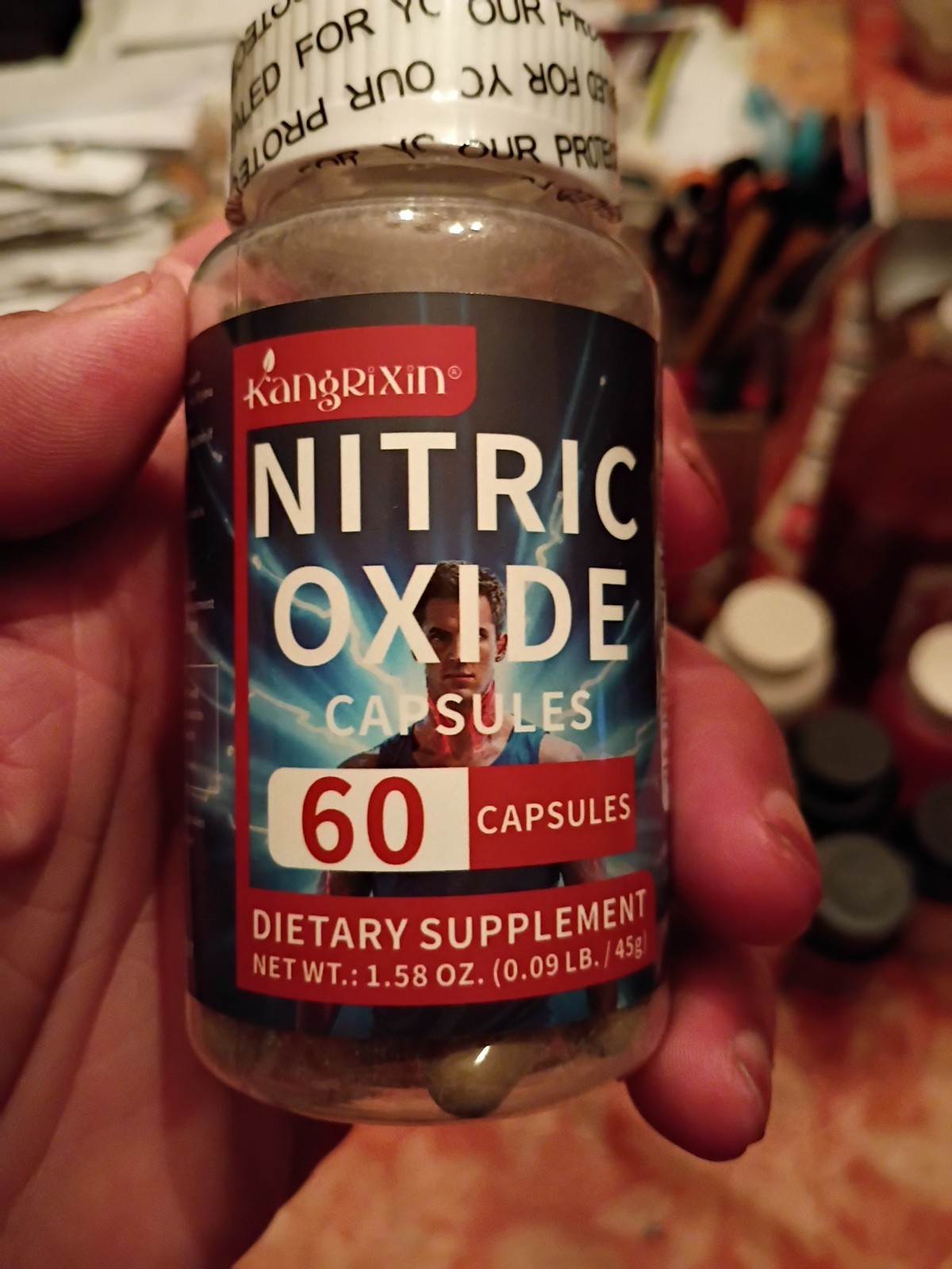 KangRixin Nitric Oxide 180 Capsules for 95 Pure for Energy Vigor and Test Booste