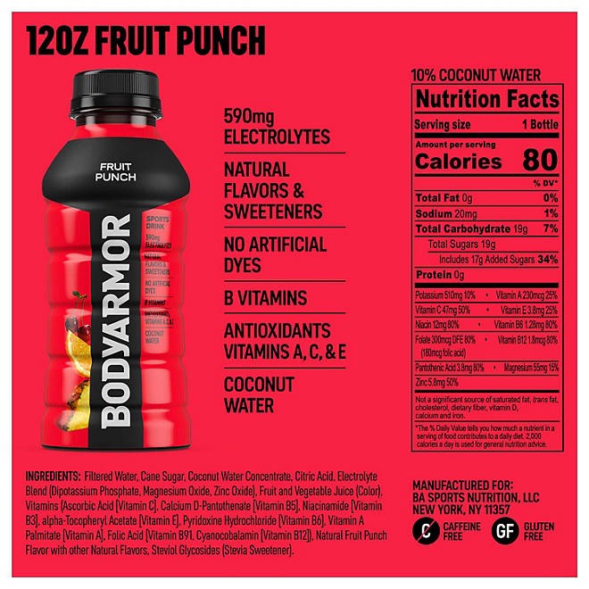 BODYARMOR Sports Drink Variety Pack (12 fl. oz., 24 pk.)