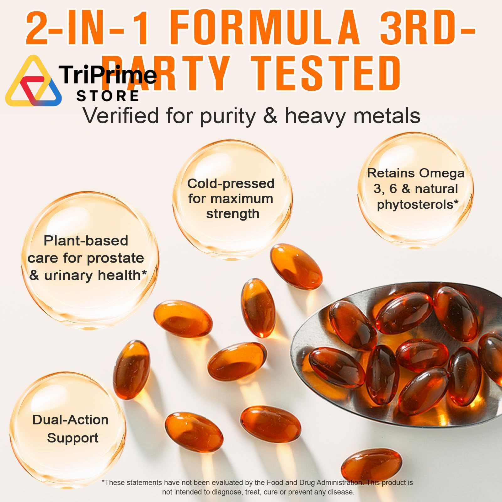 Pumpkin Seed Oil with Saw Palmetto, 1000mg per Serving, 1 Count (Pack of 1)