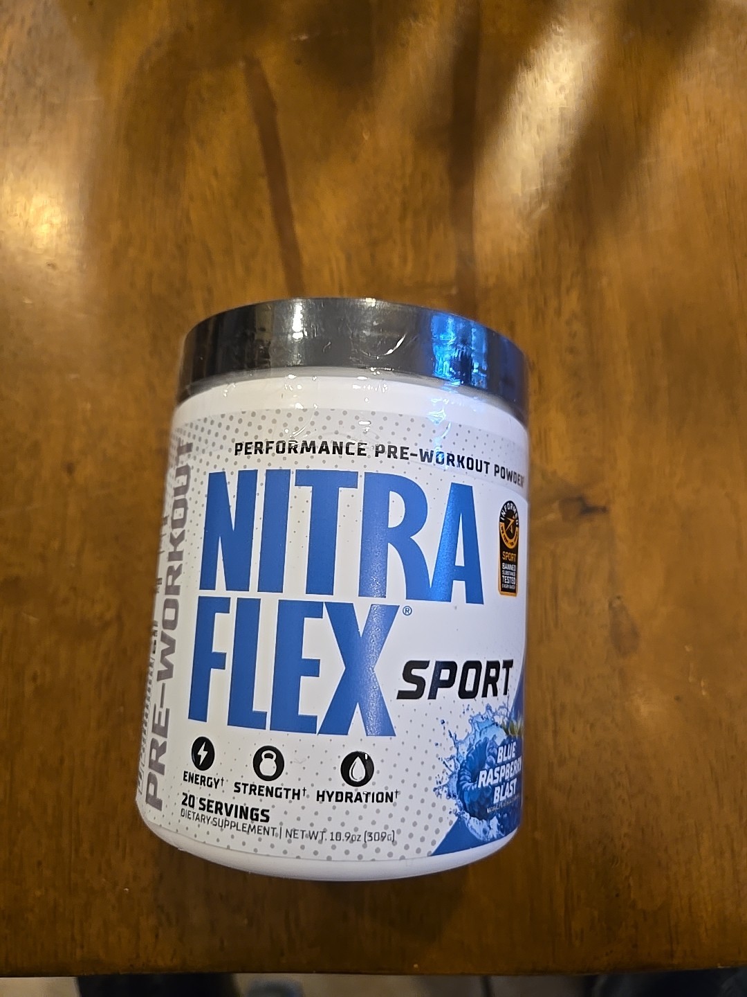 Nitraflex Sport Pre-Workout Powder 20 Servings – Blue Raspberry Exp 07/2027