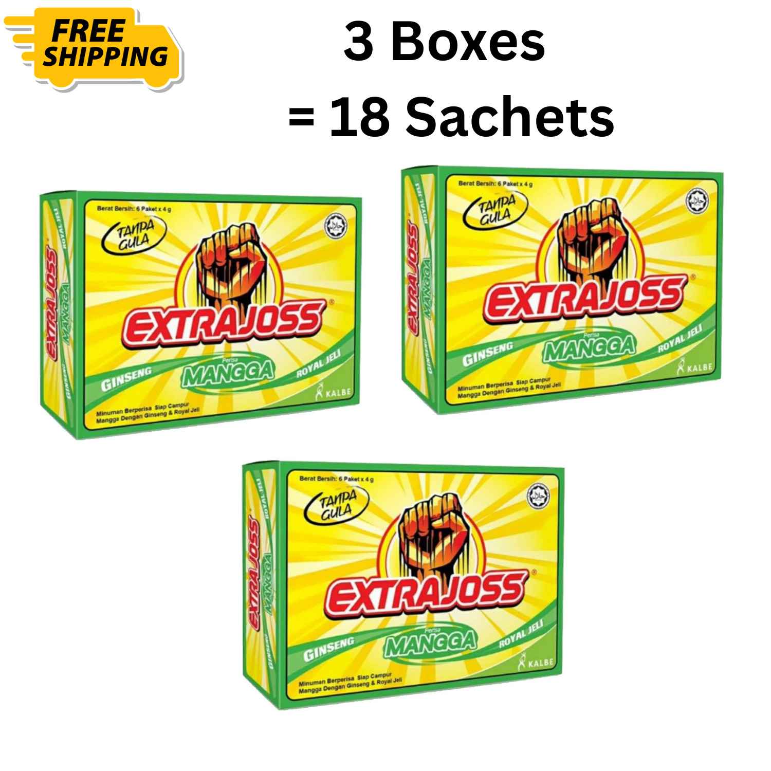 Mango EXTRA JOSS – 3 Boxes (18 SACHETS) HALAL & FREE SHIPPING