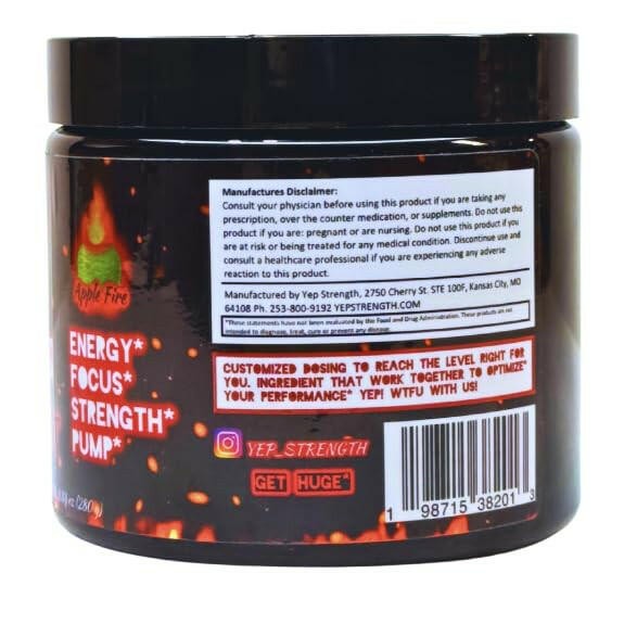 YEP Wake The Faith Up Advanced Pre-Workout – Apple Fire – 40 Servings (New an…