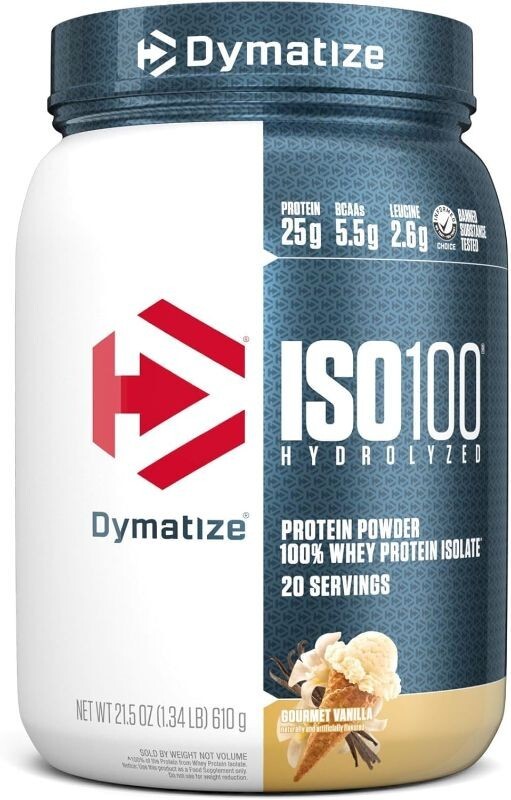 Dymatize ISO100 Hydrolyzed Whey Isolate Protein Powder 1.6Gourmet Vanilla 24Serv