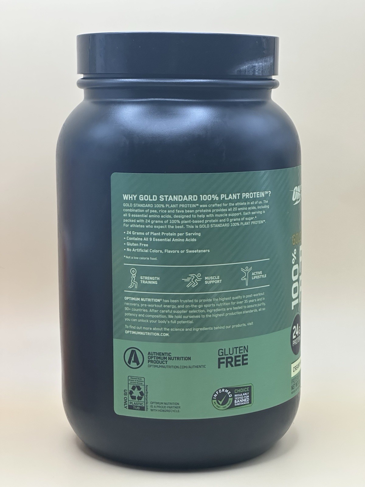 Gold Standard® 100% Plant Protein, Creamy Vanilla, 1.63 lbs (740 g)