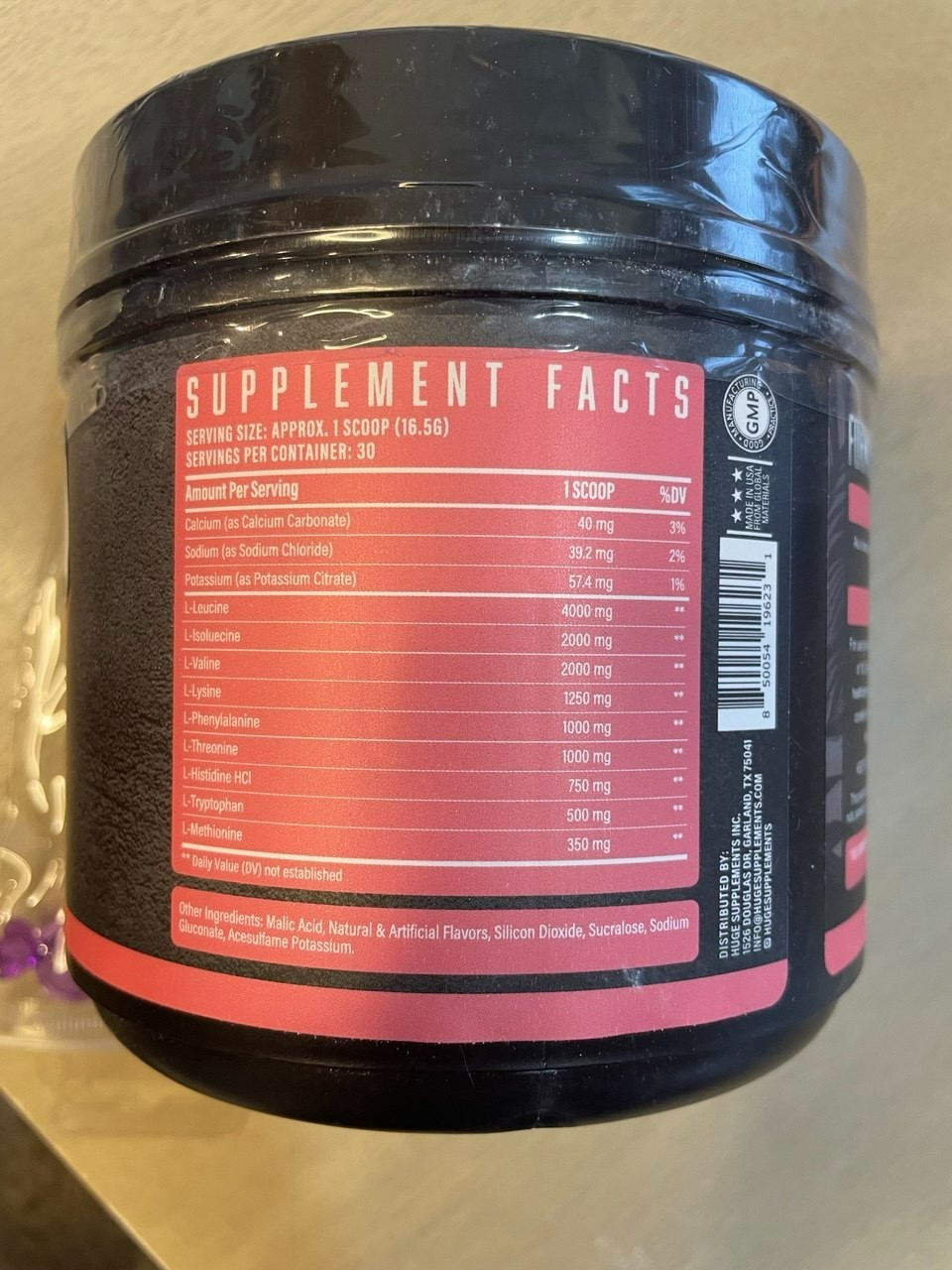 Huge Supplements EAA – Essential Amino Acids Powder 1 Can | New | Factory Sealed