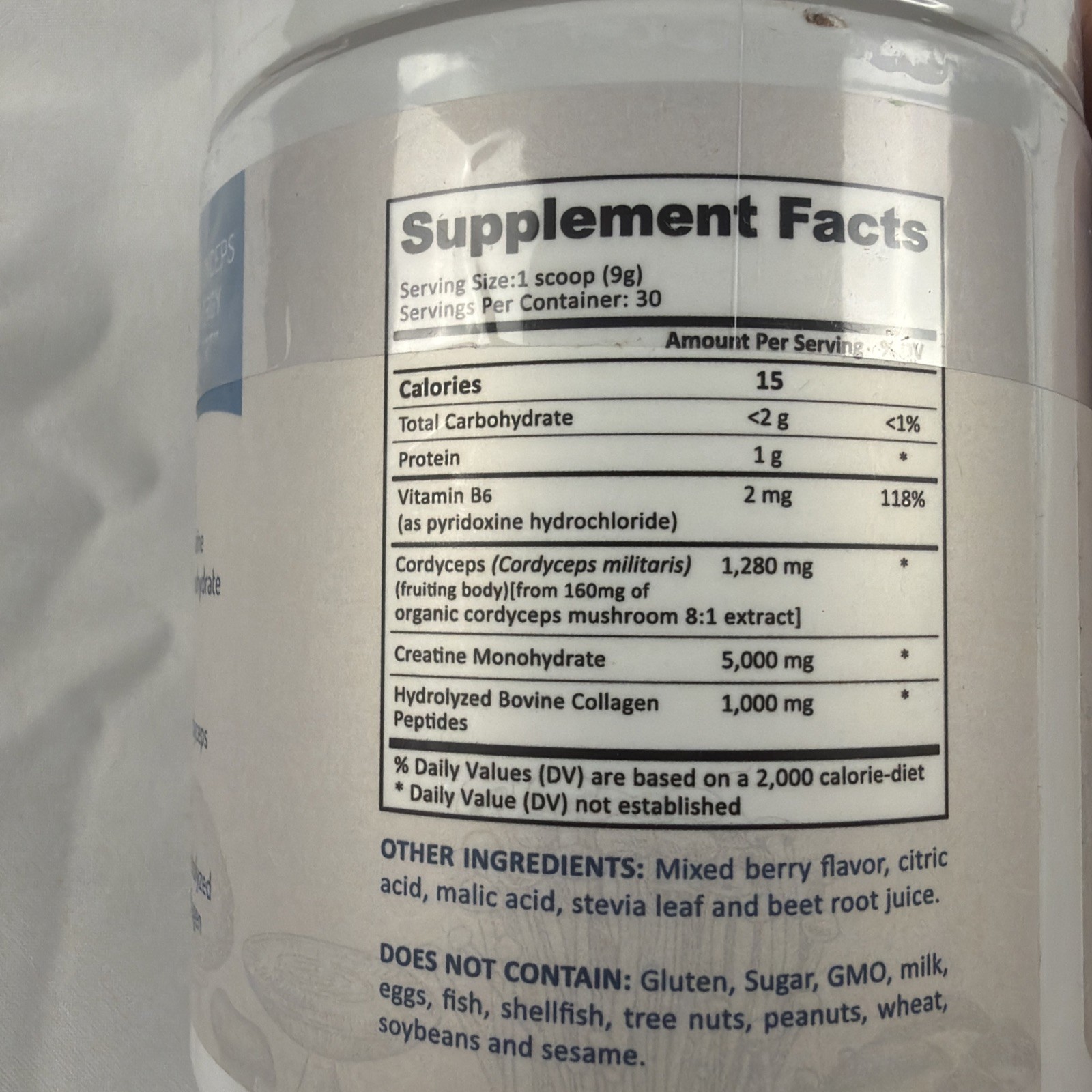 SE Nutrition Creatine Cordyceps Mixed Berry 30 Servings Exp 01 2029 New Sealed