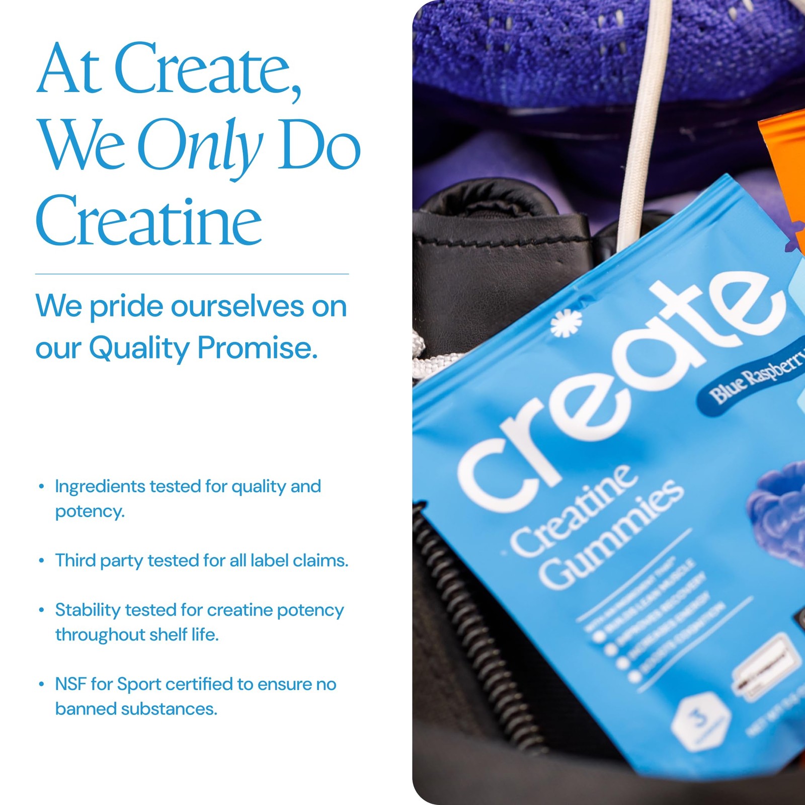 Creatine Gummies for Men & Women – NSF Certified, Made with Creapure Creatine…