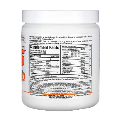 ACUTS™, Amino-Charged Energy Drink, Orange, 7.4 oz (210 g)