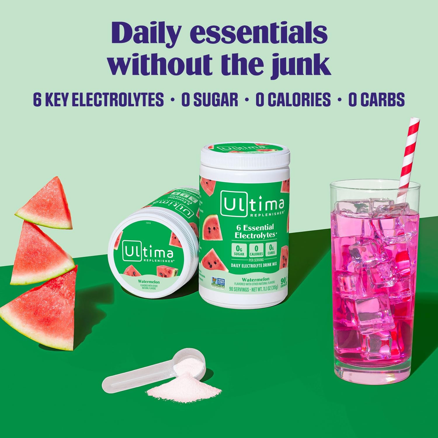 Ultima Replenisher Daily Electrolyte Powder Drink Mix – Sugar Free – Watermel…