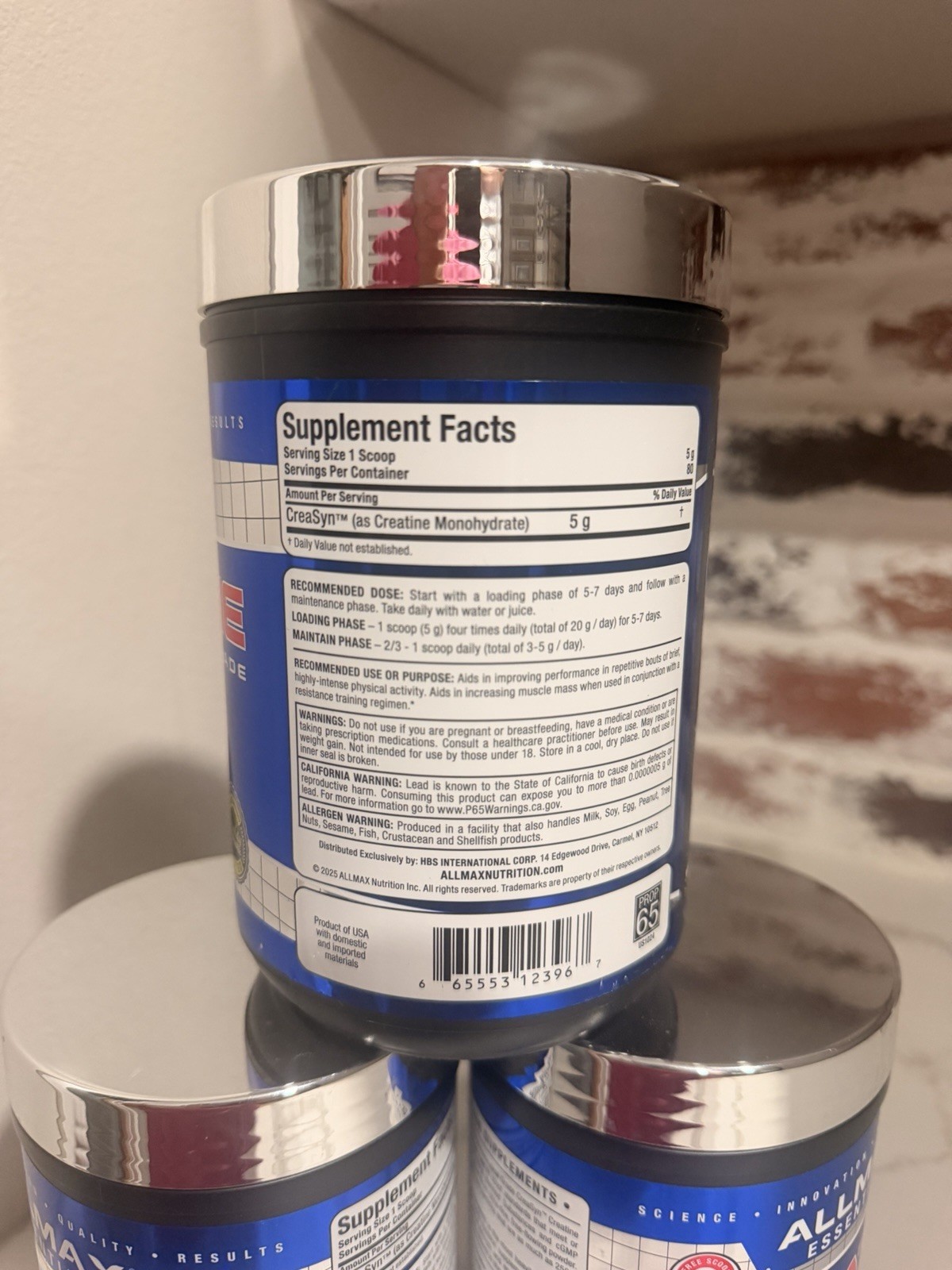 ALLMAX Essentials CreaSyn Creatine Monohydrate Powder Unflavored 400g 65 srv