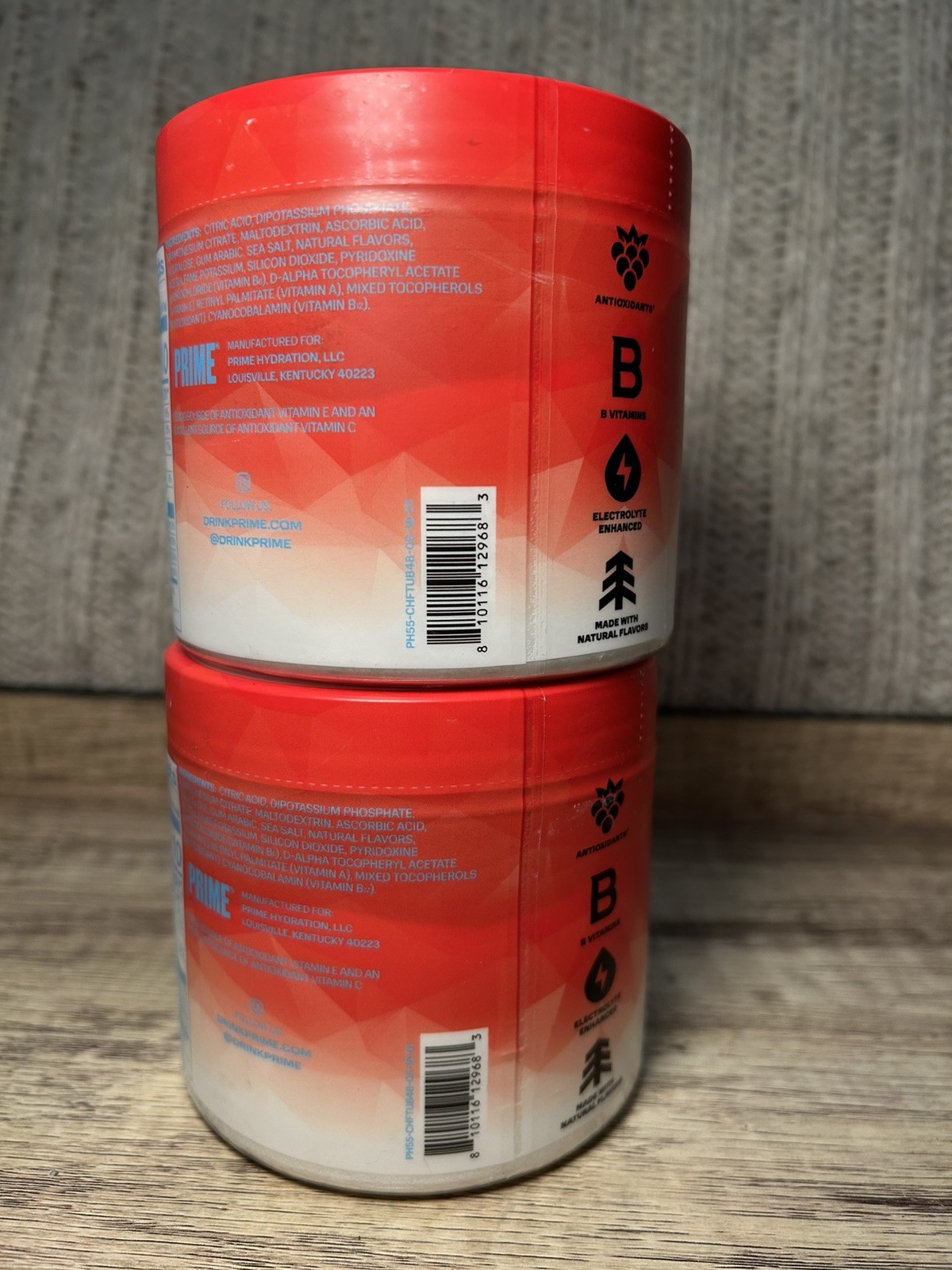 PRIME Hydration Powder Cherry Freeze Electrolyte Drink Mix Caffeine Free 2 Pack!