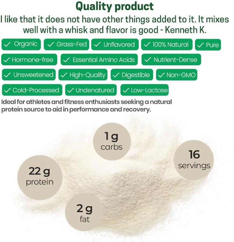 Organic Whey Protein Concentrate – Nutrient-Dense Grass Fed Whey Protein Powder