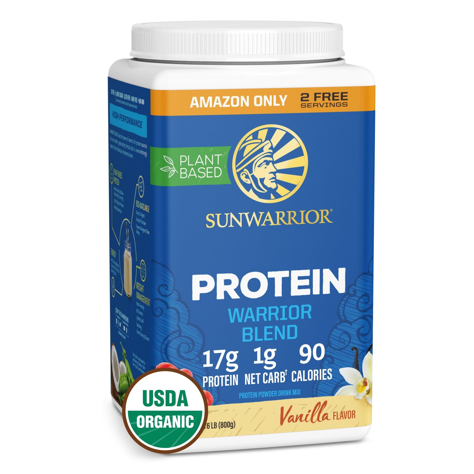 Organic Plant Based Protein Powder | Vegan 32 Servings (Pack of 1)