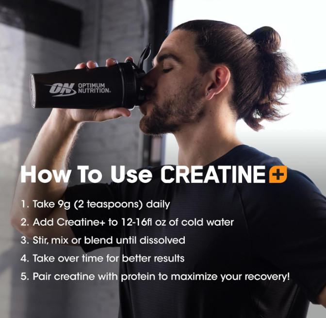Optimum Nutrition Creatine Monohydrate Plus Powder, Strawberry Peach Flavored