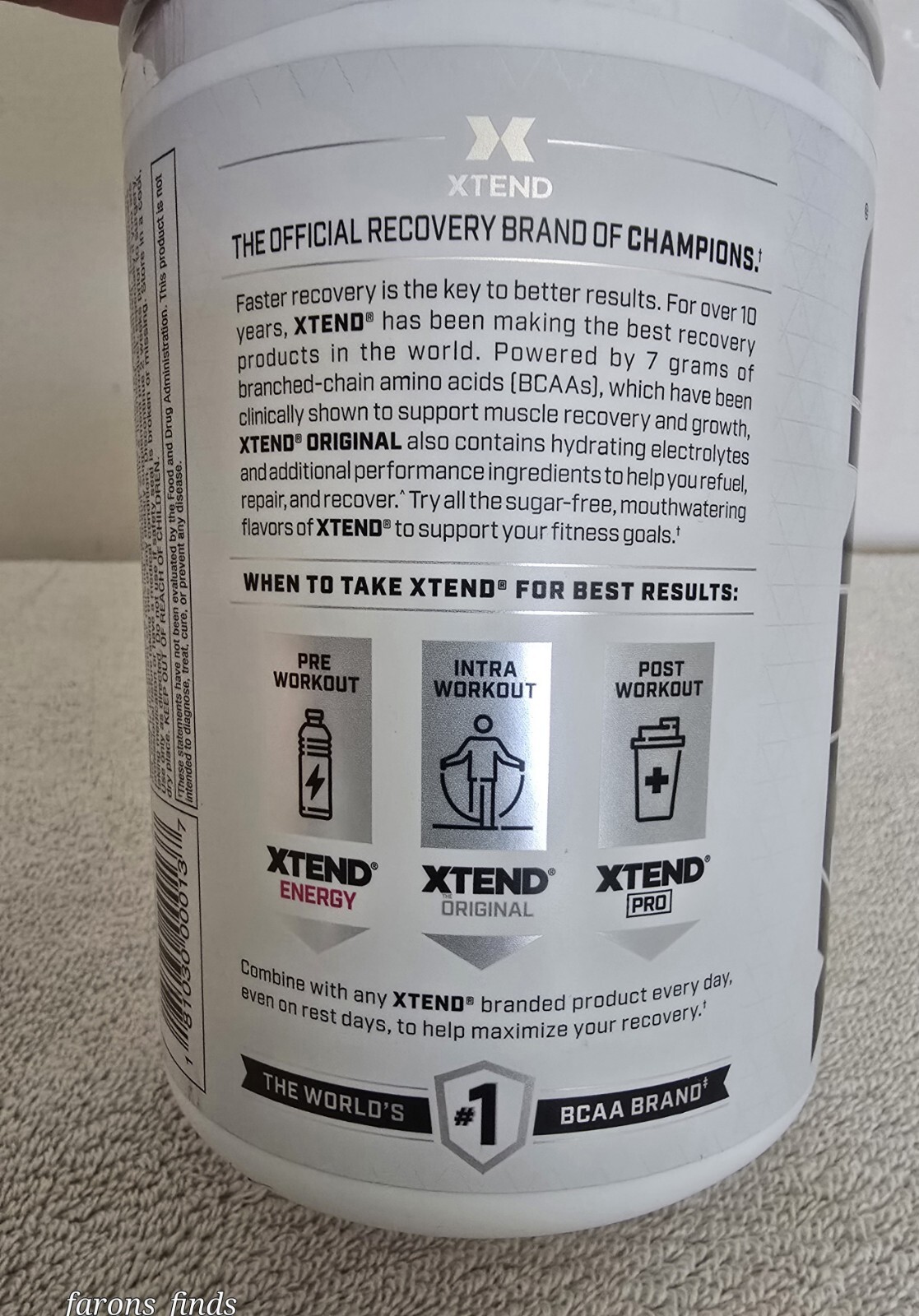 XTEND The Original 7G BCAA Zero Sugar Smash Apple, 14.3 oz (405g) 30 Servings