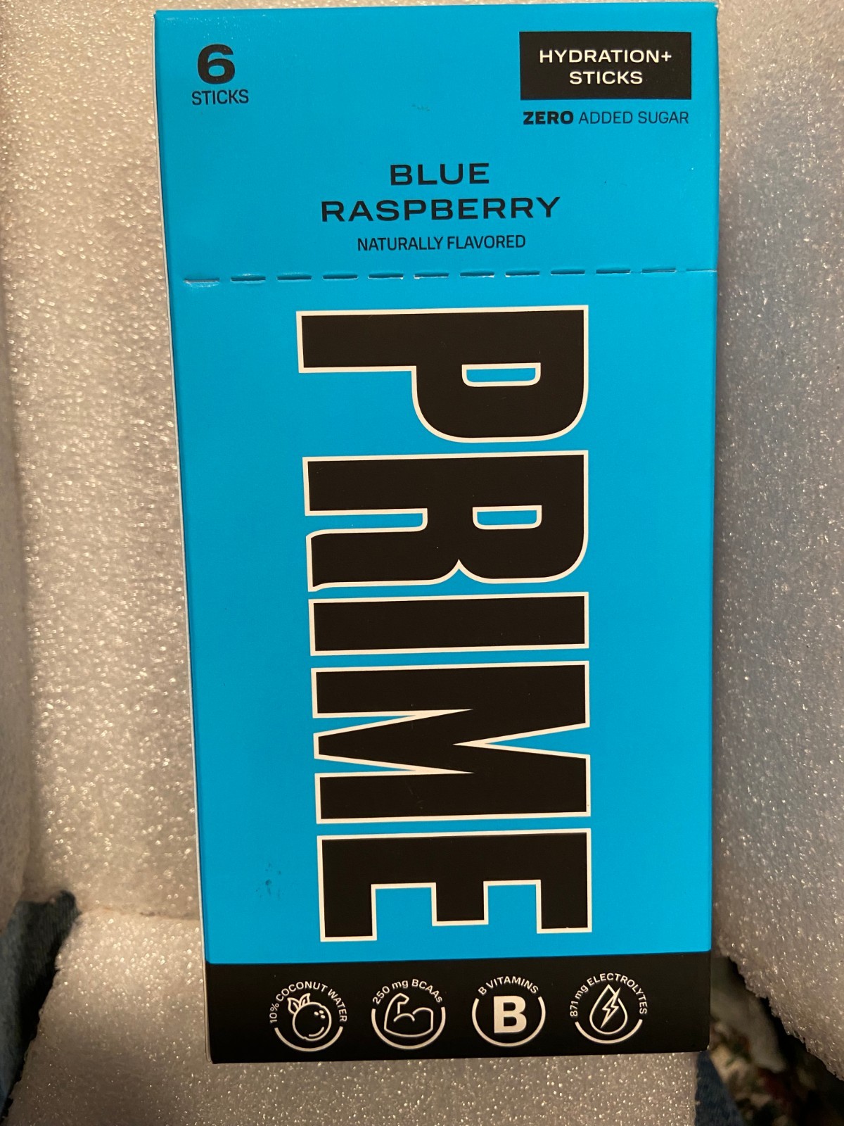 1 Box Prime Blue Raspberry Hydration Sticks (6) Expired 1/2025 *Unopened* m2