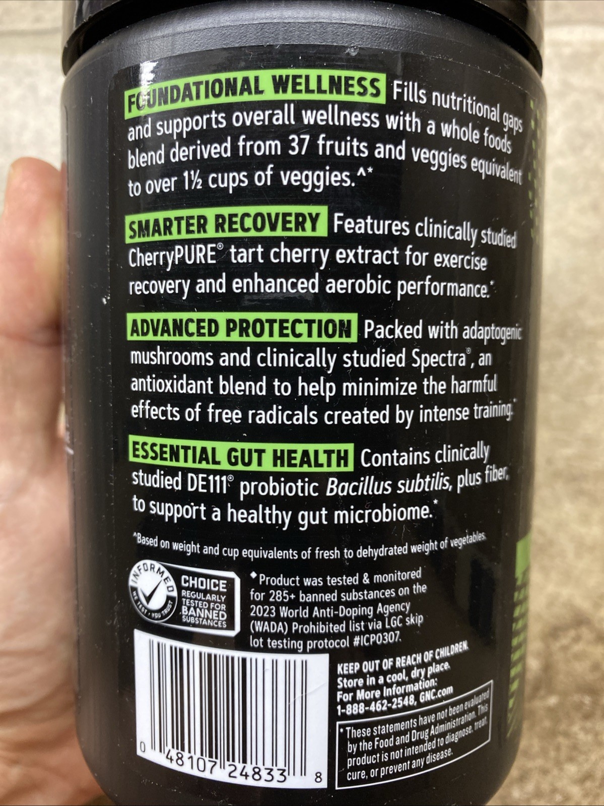 5 GNC AMP Amplified Greens Superfood Performance Blend Powder