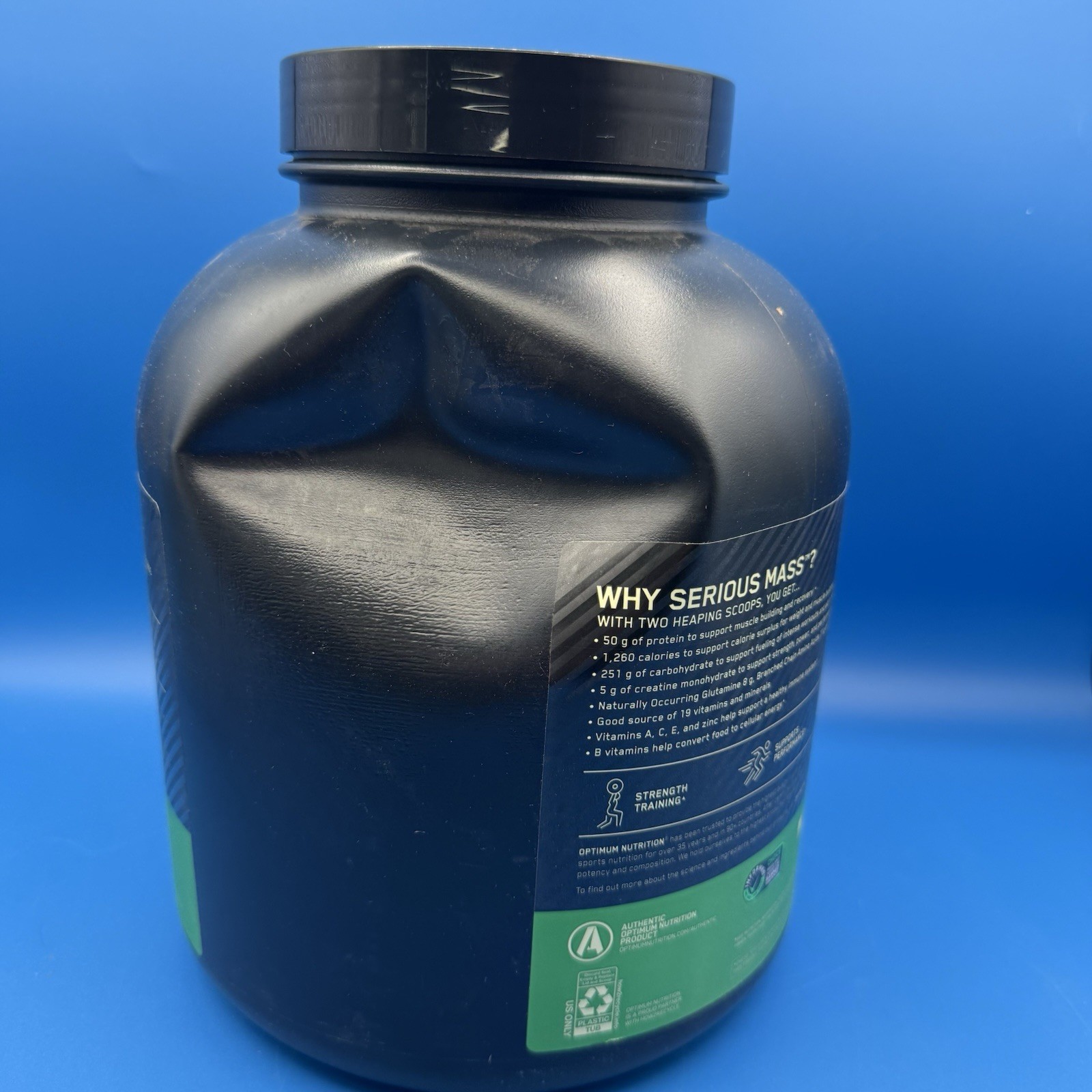 Optimum Nutrition Serious Mass, Weight Gainer Protein Powder, Chocolate 6 lbs