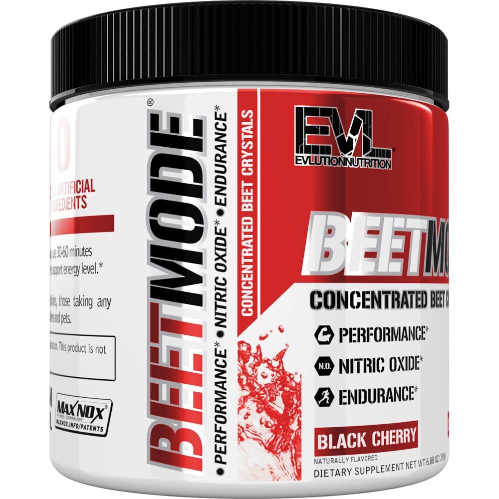 Evlution Nutrition BeetMode Nitric Oxide Powder Black Cherry 30 Servings Vegan