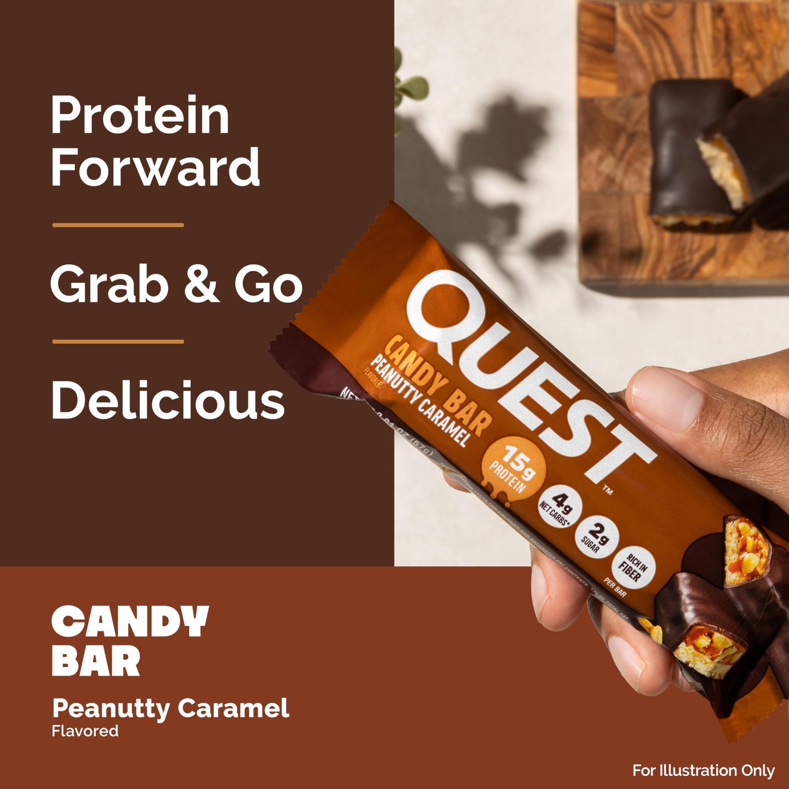 Quest Nutrition Protein Bar, Peanutty Caramel Flavor, 12 Count (Pack of 1)