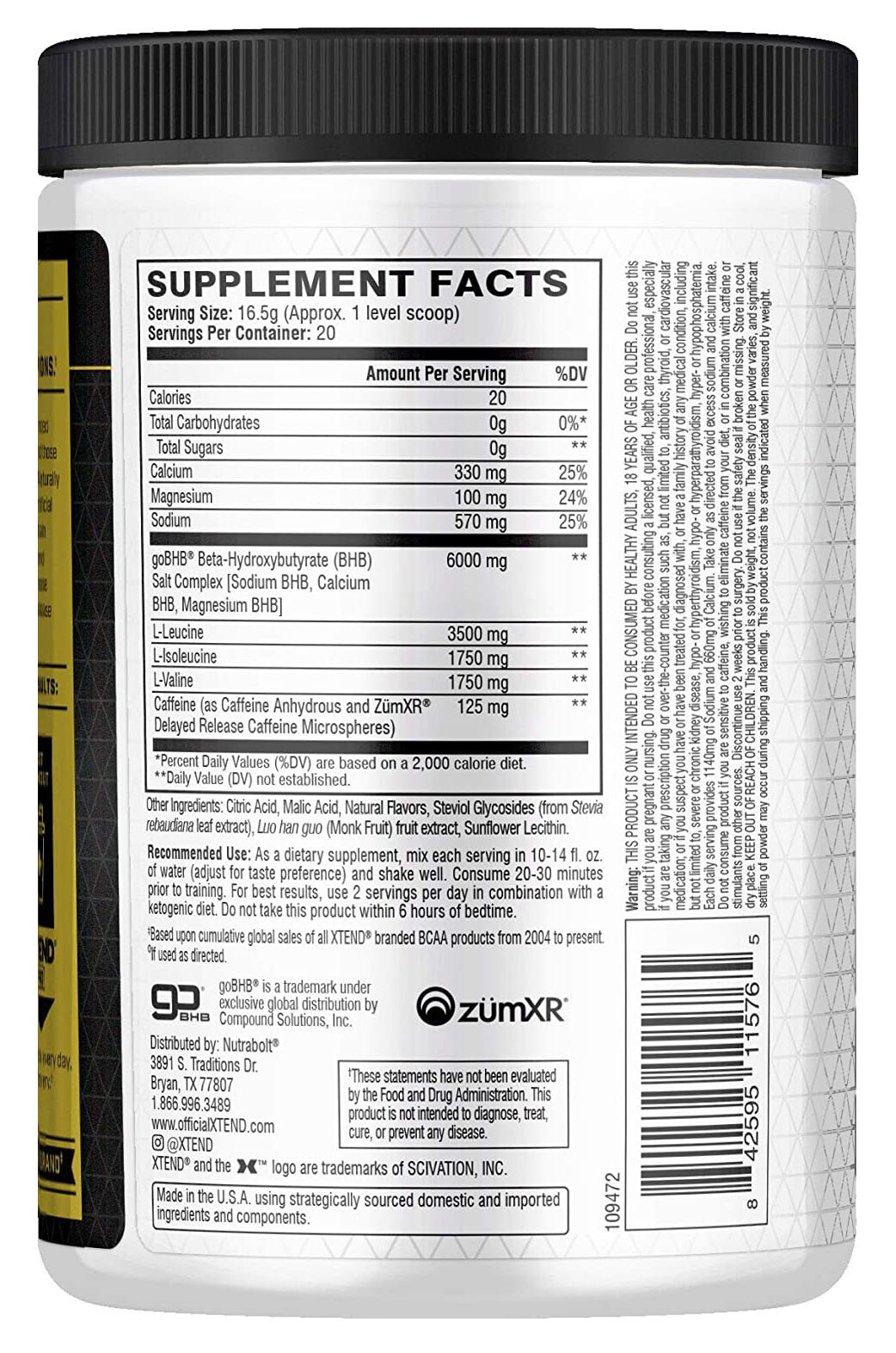 XTEND KETO BHB Exogenous Ketones | Electrolytes | Patented goBHB® – Ultra Frost