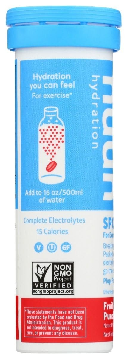 Nuun Hydration Effervescent Electrolyte Tablets Fruit Punch 60 Count Pack