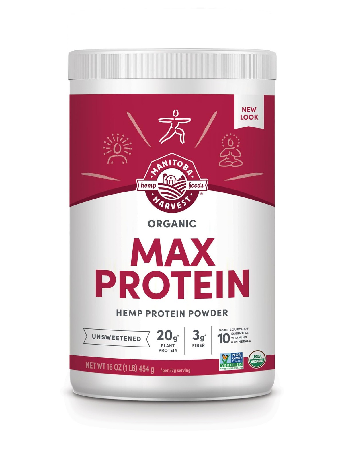 Manitoba Harvest Hemp Yeah 1 Pound (Pack of 1), Protein, Unsweetened